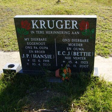 KRUGER J.P. 1918-2001 &amp; E.C.J. VENTER 1923-2007