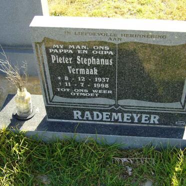 RADEMEYER Pieter Stephanus Vermaak 1937-1998
