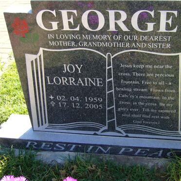 GEORGE Joy Lorraine 1959-2005