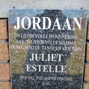 JORDAAN Juliet Estelle 1966-2006