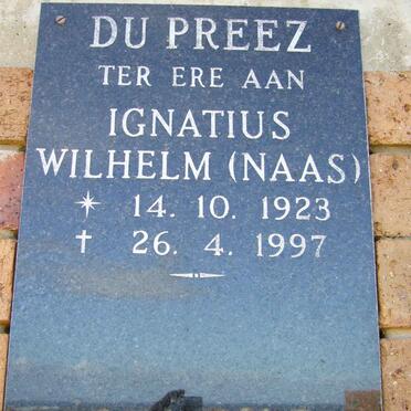 PREEZ Ignatius Wilhelm, du 1923-1997