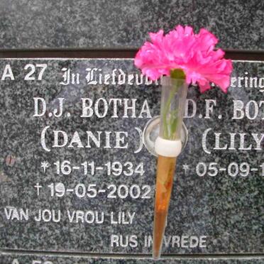 BOTHA D.J. 1934-2002 &amp; D.F. 1943-