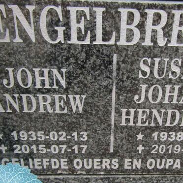 ENGELBRECHT John Andrew 1935-2015 &amp; Susanna Johanna Hendricka 1938-2019