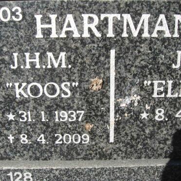 HARTMAN J.H.M. 1937-2009 &amp; J.E. 1937-