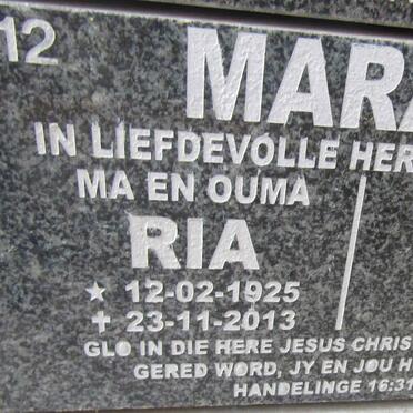 MARAIS Ria 1925-2013