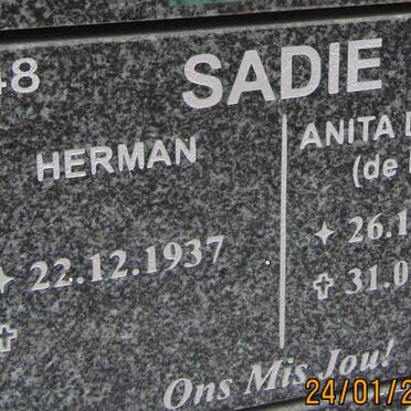 SADIE Herman 1937- &amp; Anita Demarus DE LANGE 1936-2014