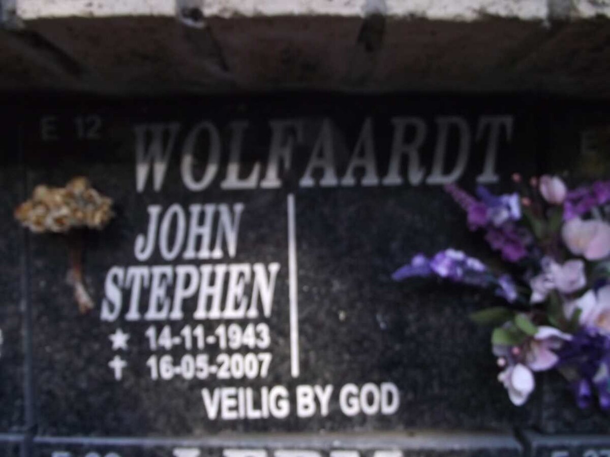 WOLFAARDT John Stephen 1943-2007
