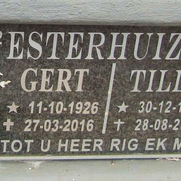 ESTERHUIZEN Gert 1926-2016 &amp; Tilla 1927-2013