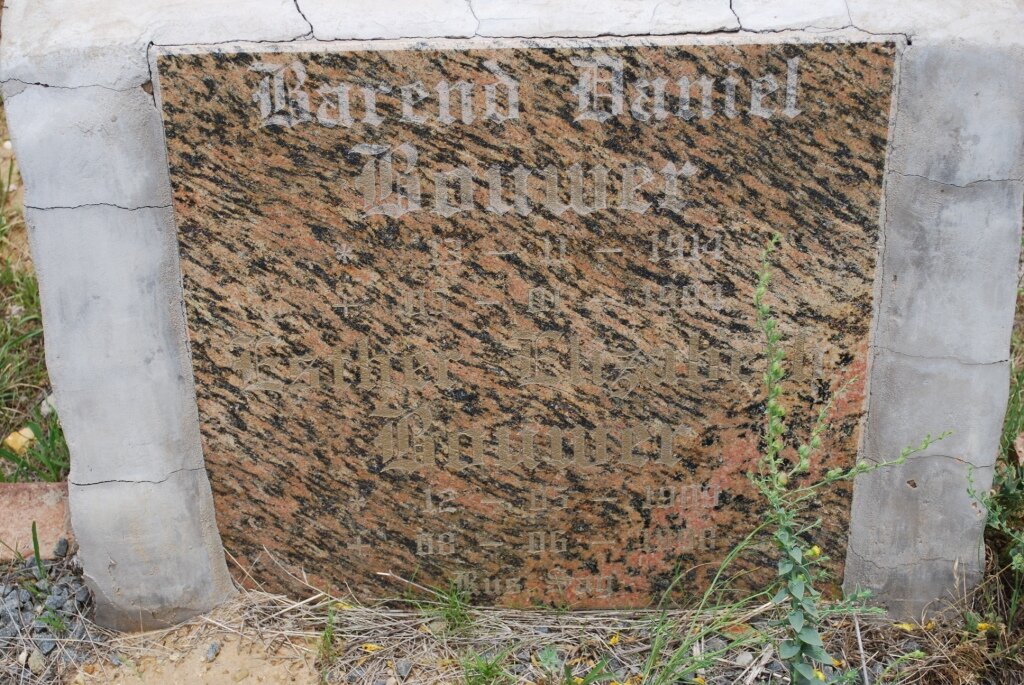 BOUWER Barend Daniel 1914-1994 &amp; Ester Elizabeth 1909-1998