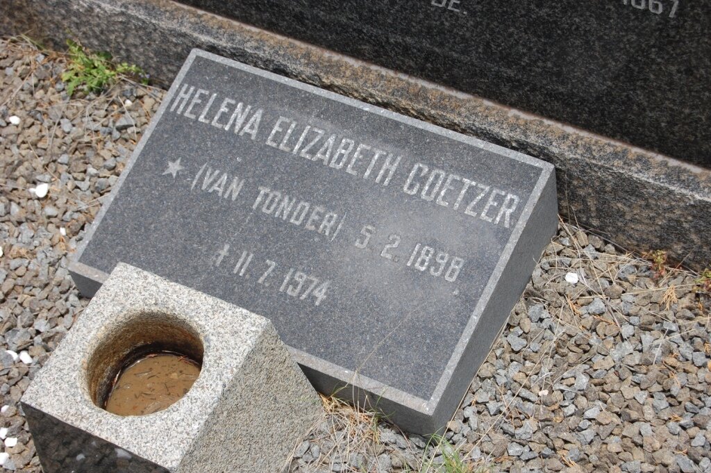 COETZER Helena Elizabeth nee VAN TONDER 1898-1974