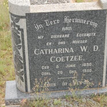 COETZEE Catharina W.D 1890-1950