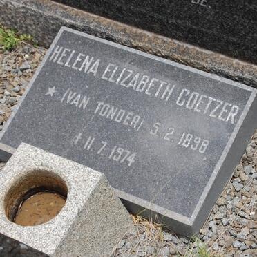 COETZER Helena Elizabeth nee VAN TONDER 1898-1974