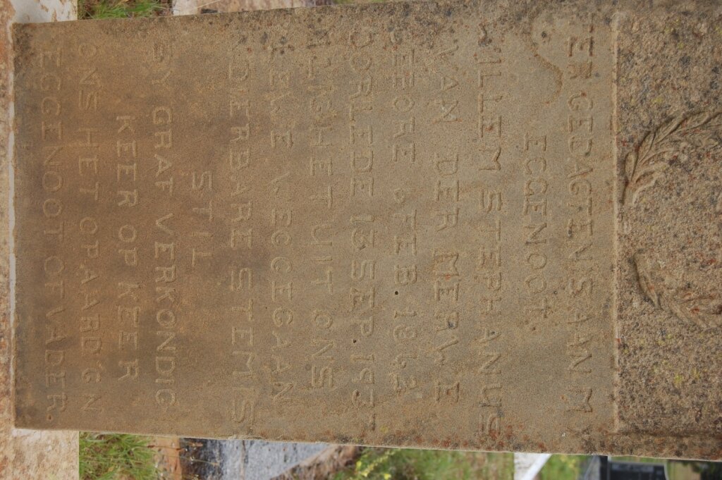 MERWE Willem Stephanus, van der 1862-1937