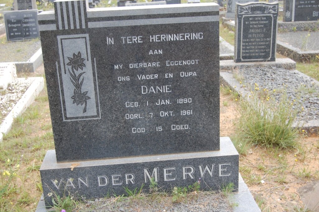 MERWE Danie, van der 1890-1961