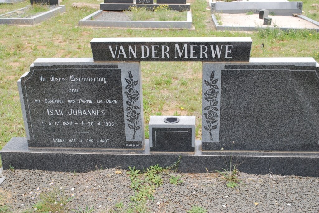 MERWE Isak Johannes, van der 1930-1985