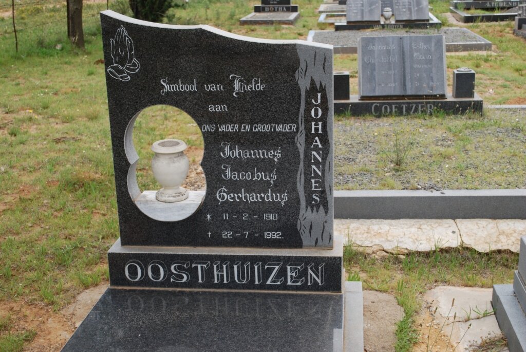 OOSTHUIZEN Johannes Jacobus Gerhardus 1910-1992