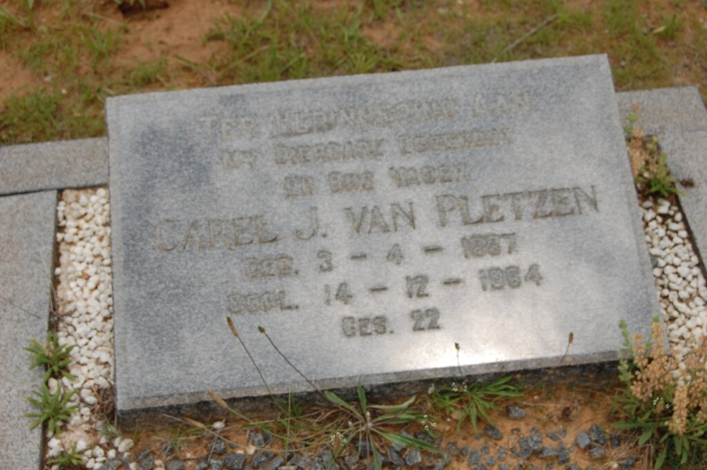 PLETZEN Carel J., van 1887-1964