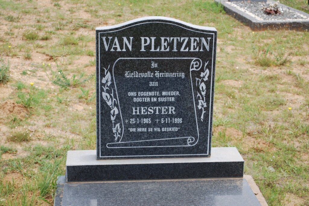 PLETZEN Hester, van 1985-1996