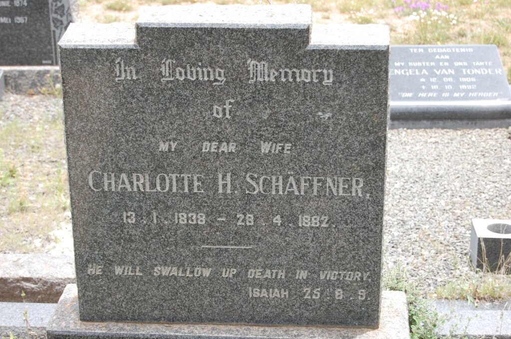 SCHAFFNER Charlotte H. 1838-1882