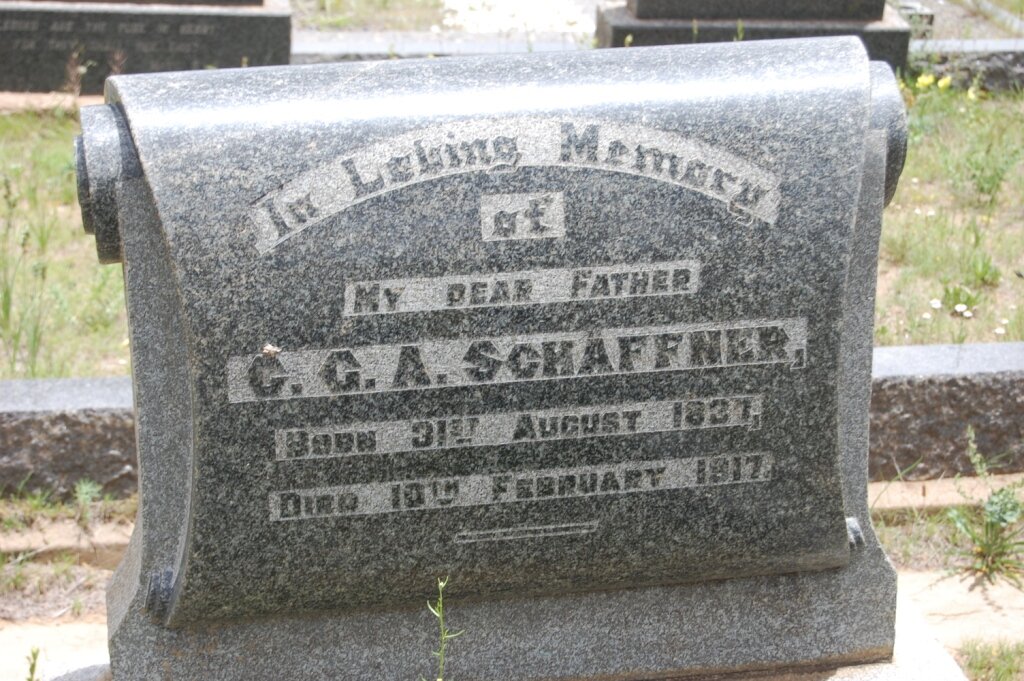SCHAFFNER C.G.A. 1837-1917
