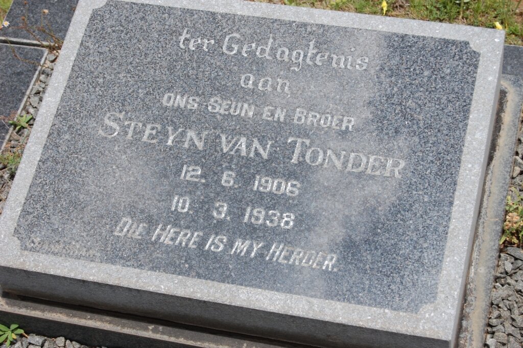 TONDER Steyn, van 1906-1938