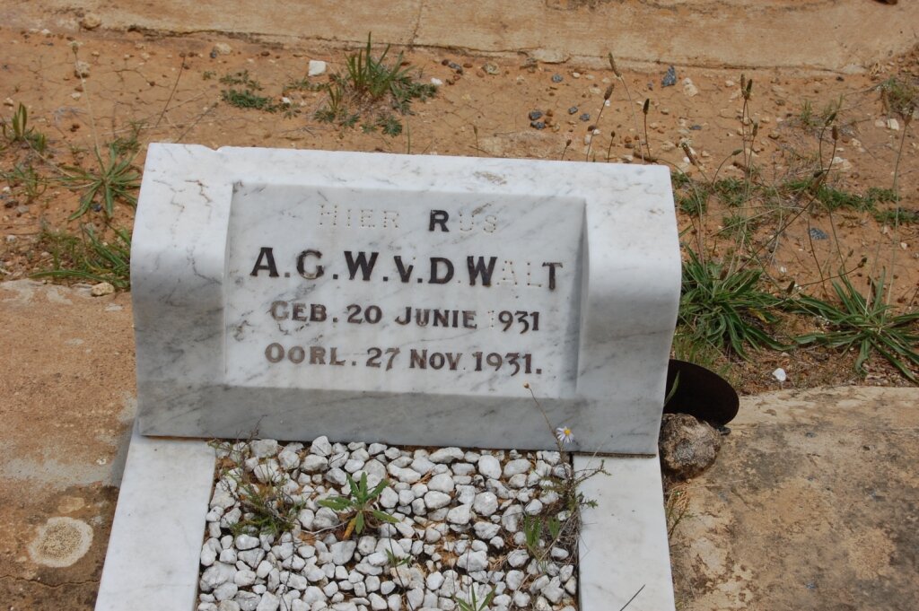 WALT A.G.W., van der 1931-1931