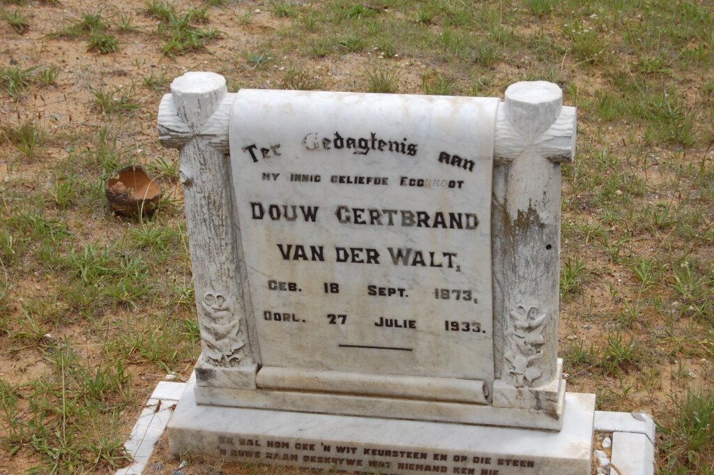 WALT Douw Gertbrand, van der 1873-1933