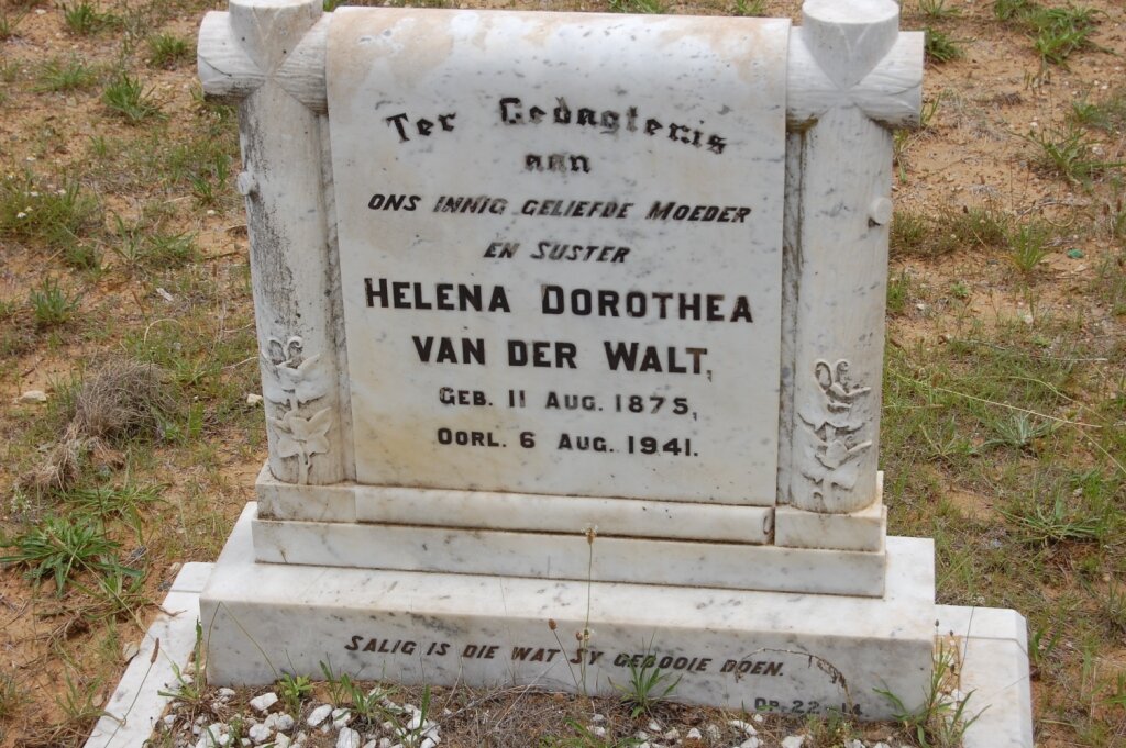 WALT Helena Dorothea, van der 1875-1941