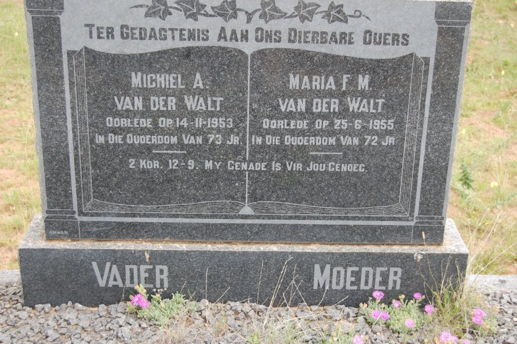 WALT Michiel A., van der -1953 &amp; Maria F.M. -1955