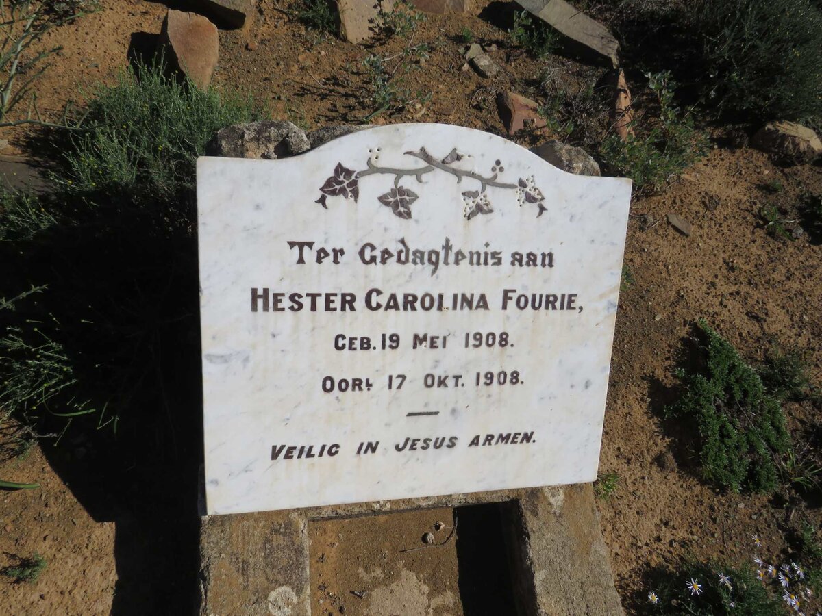 FOURIE Hester Carolina 1908-1908