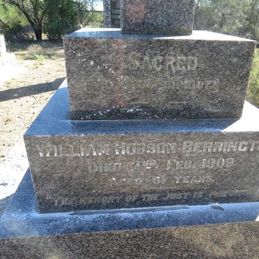 BERRINGTON William Hobson -1909