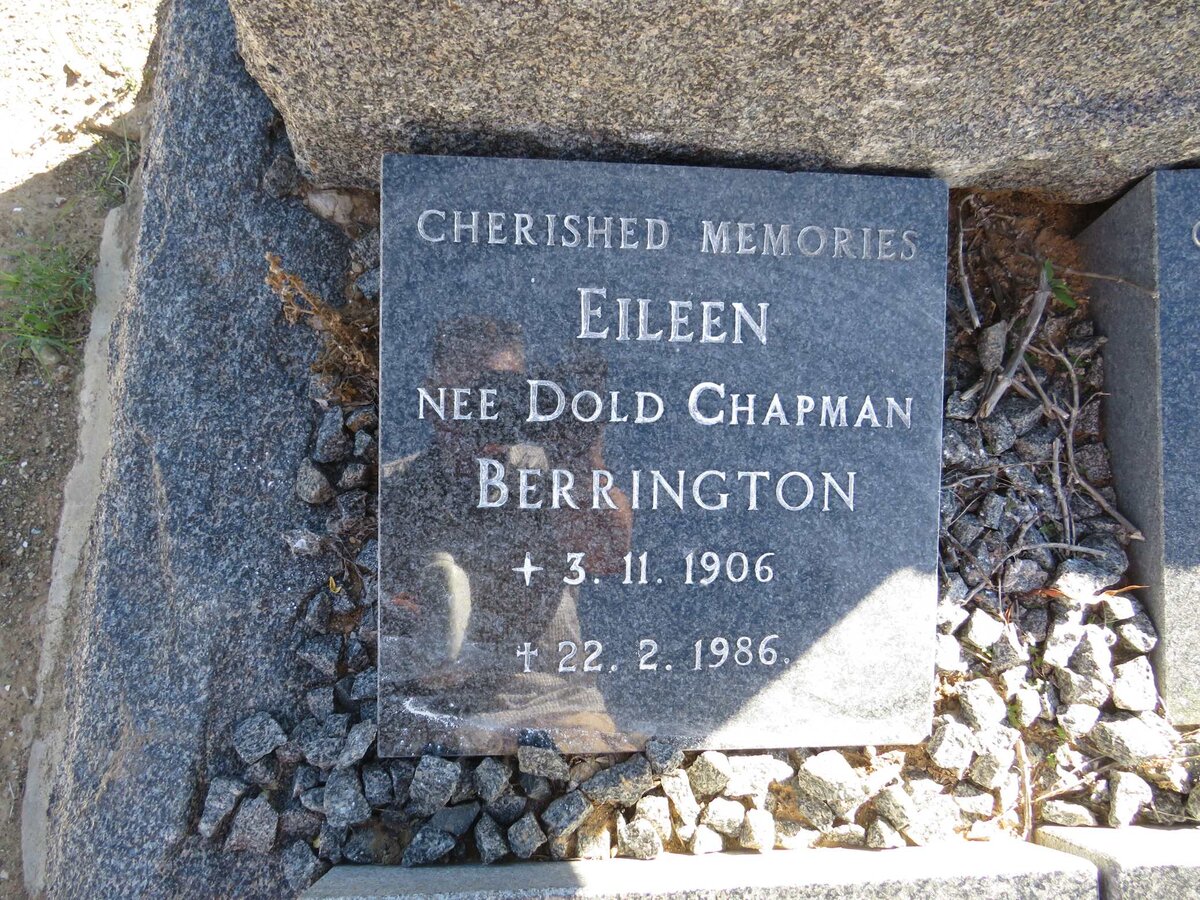 BERRINGTON Eileen nee DOLD CHAPMAN 1906-1986