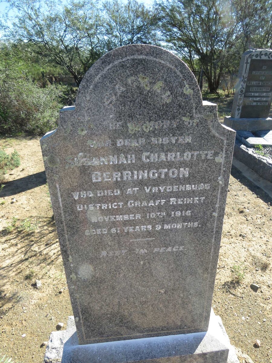 BERRINGTON Susannah Charlotte -1916