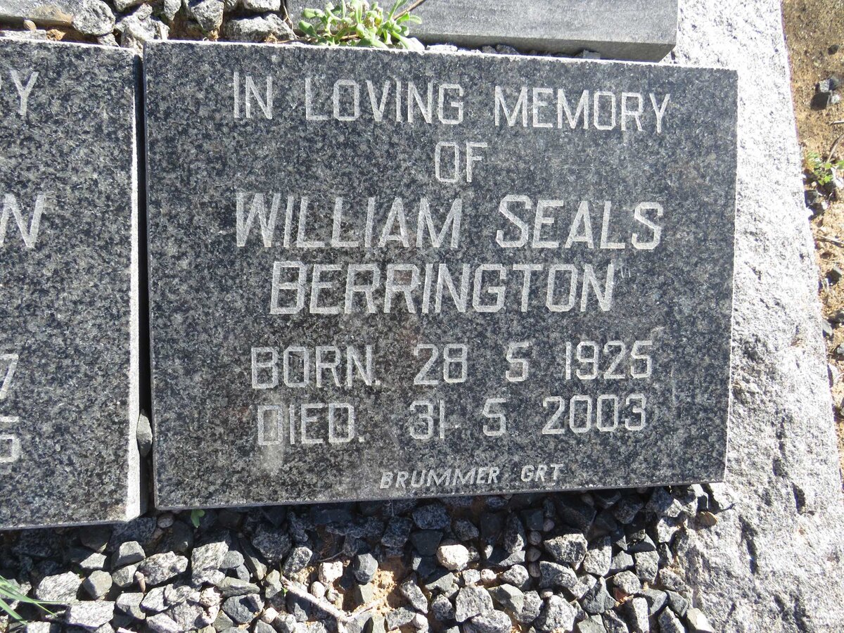 BERRINGTON William Seals 1925-2003