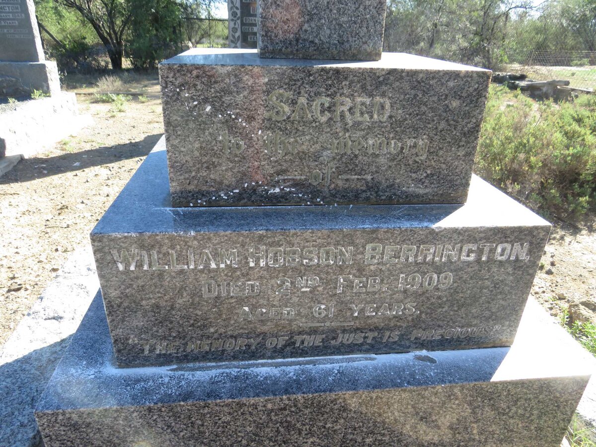 BERRINGTON William Hobson -1909