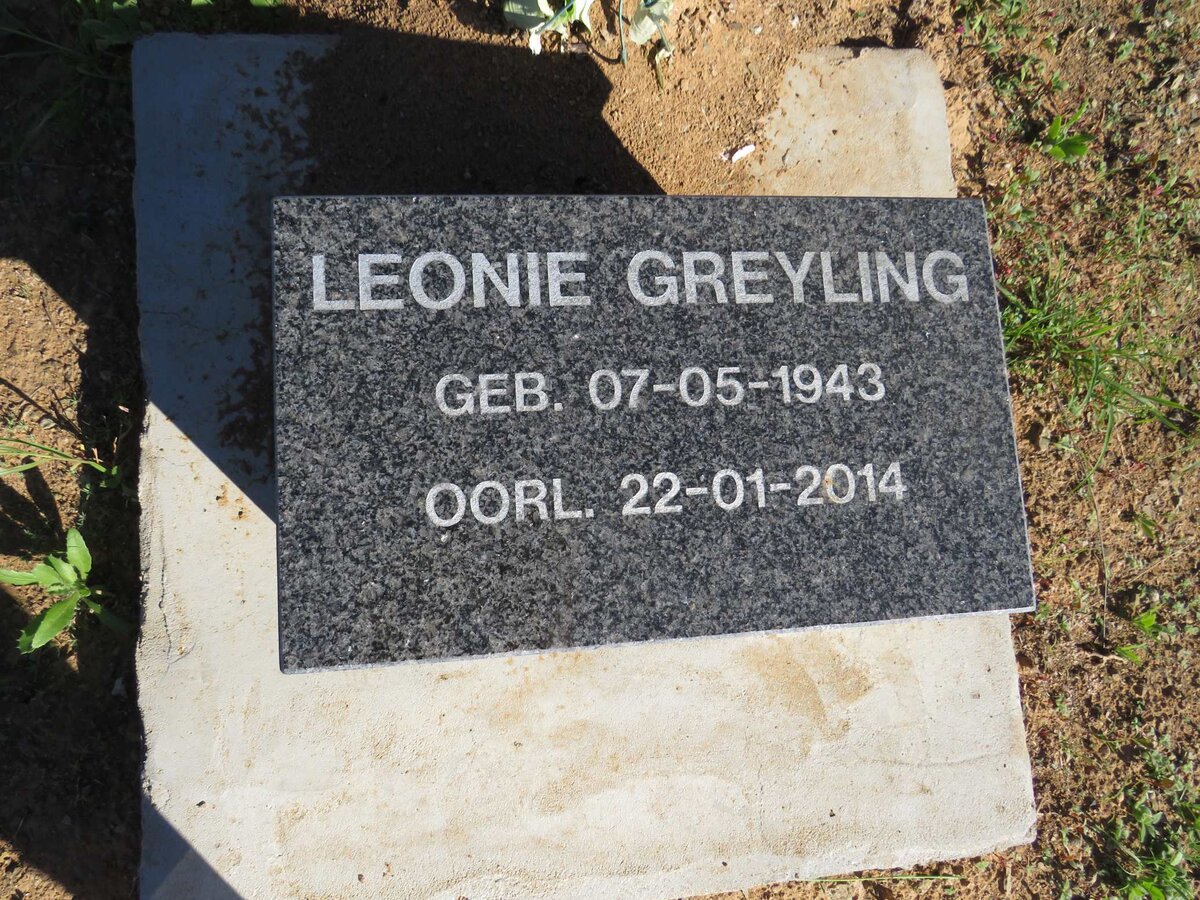 GREYLING Leonie 1943-2014