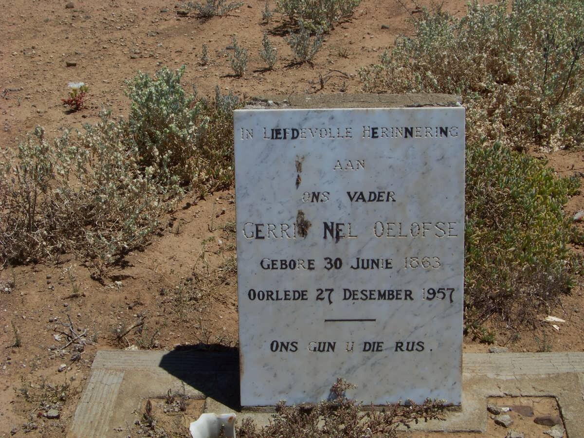 OELOFSE Gerrit Nel 1863-1957