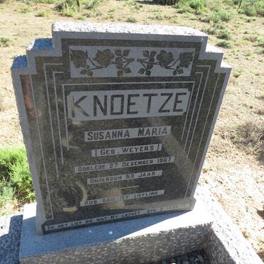 KNOETZE Susanna Maria nee WEYERS -1967