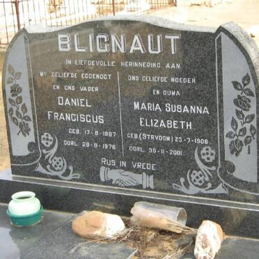 BLIGNAUT Daniel Franciscus 1887-1976 &amp; Maria Susanna Elizabeth STRYDOM 1908-2001