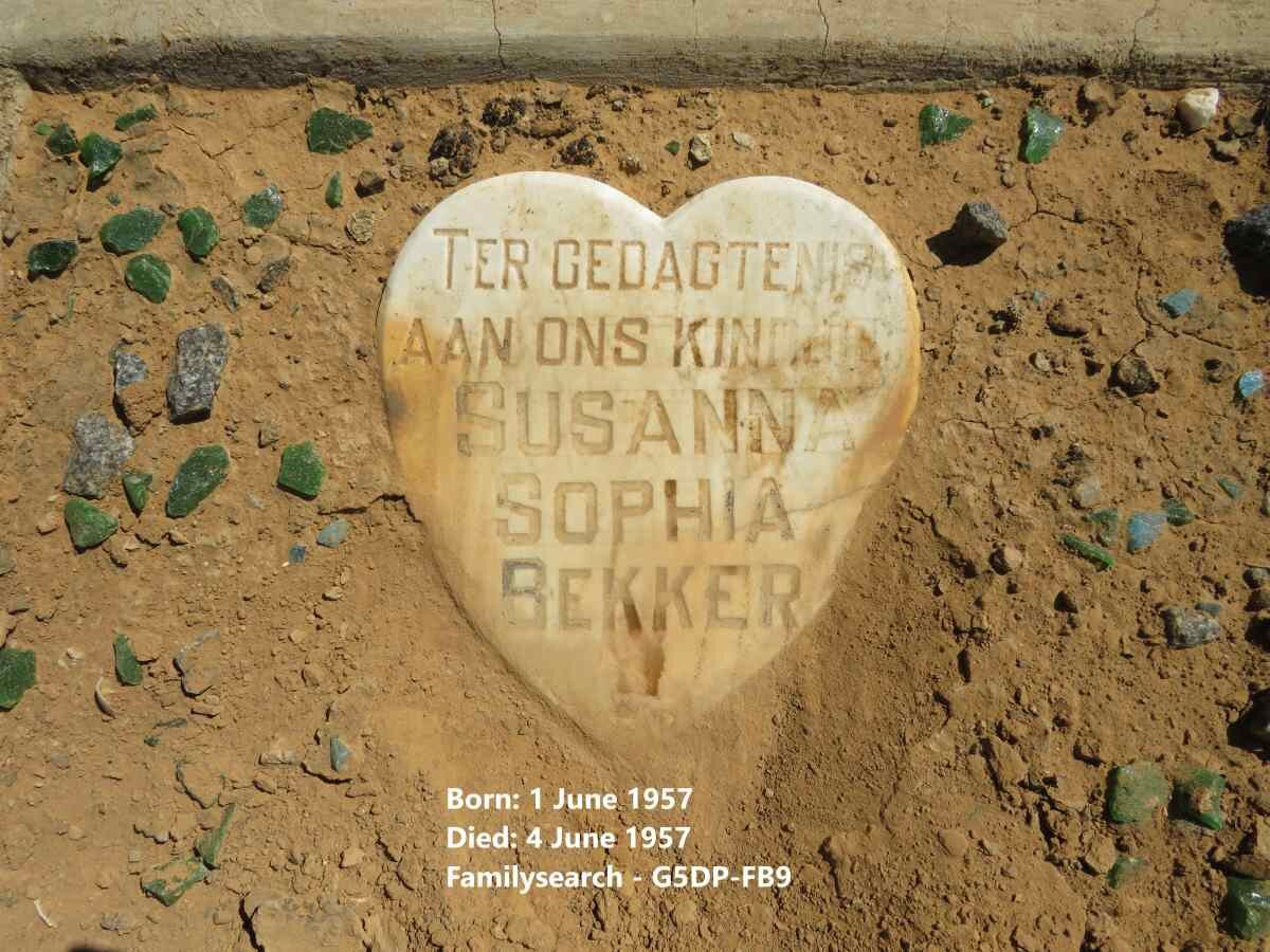 BEKKER Susanna Sophia 1957-1957