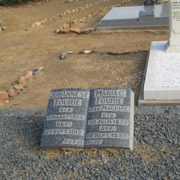 FOURIE Johannes F. 1888-1913 Maria C. MAGUIRE 1873-1953