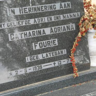 FOURIE Catharina Adriana geb LATEGAN 1939-1985