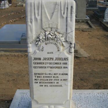JUBELIUS John Joseph 1881-1914