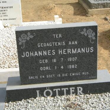 LOTTER Johannes Hermanus 1907-1982