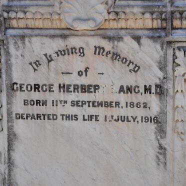 LANG George Herbert 1862-1916