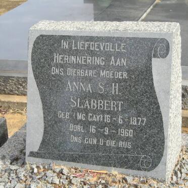 SLABBERT Anna S.H. born McCAY 1877-1960