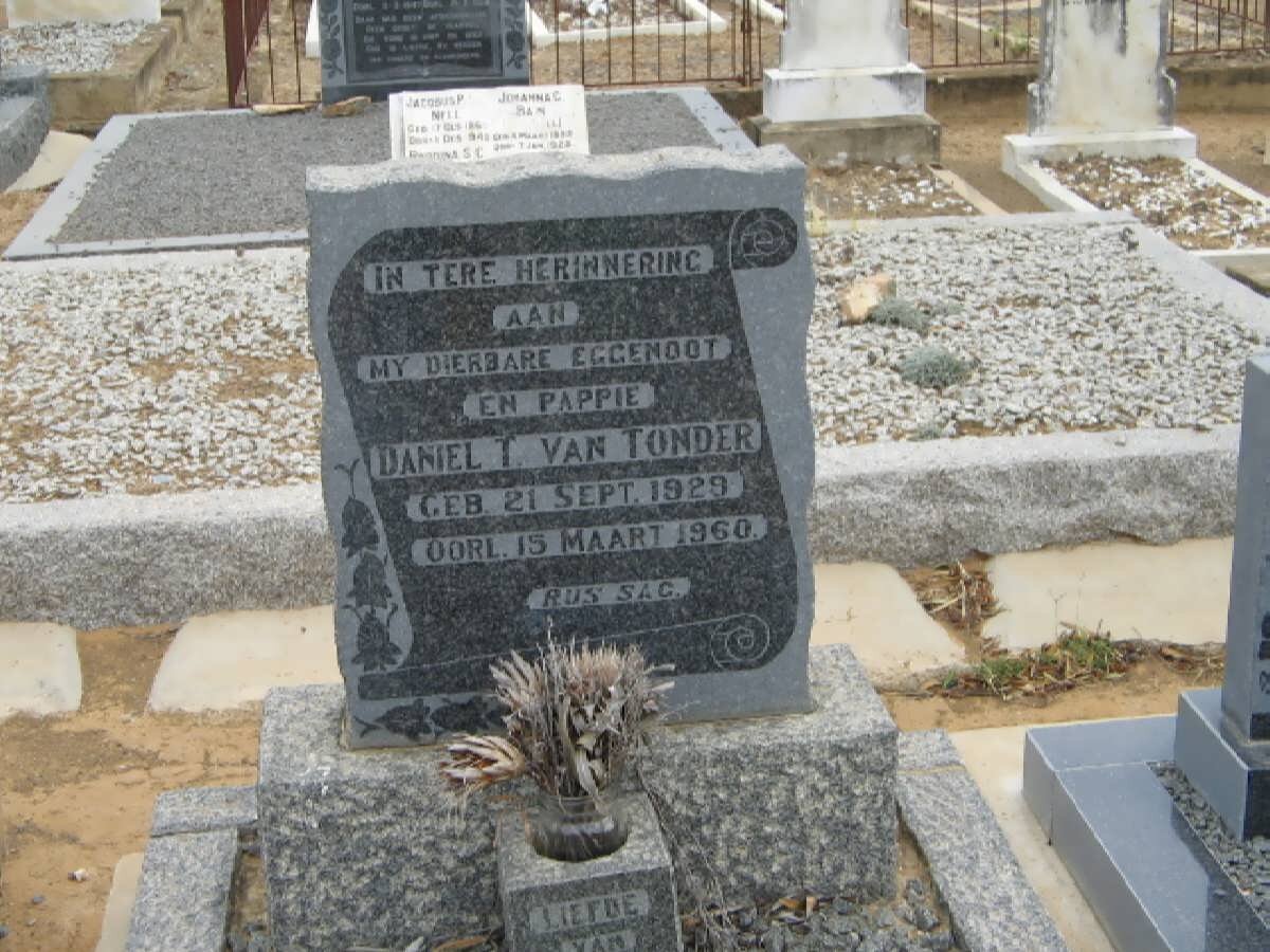 TONDER Daniel T., van 1929-1960