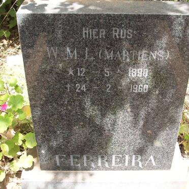 FERREIRA W.M.L. 1890-1960