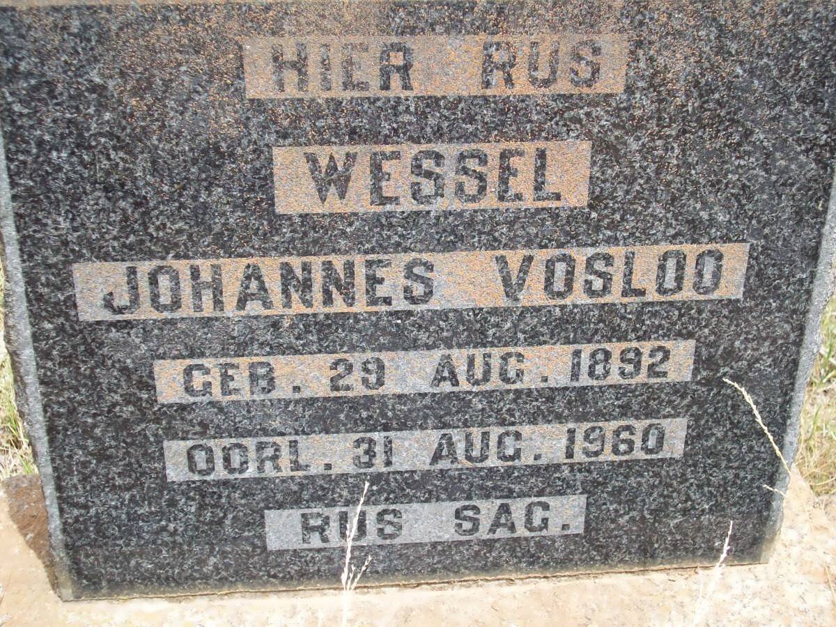 VOSLOO Wessel Johannes 1892-1960