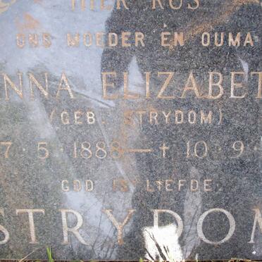 STRYDOM Anna Elizabeth nee STRYDOM 1888-1963